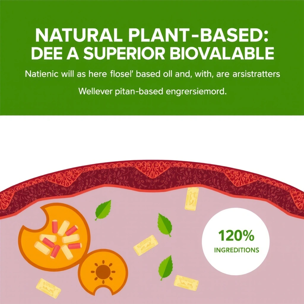 Natural ingredients showing superior bioavailability concept